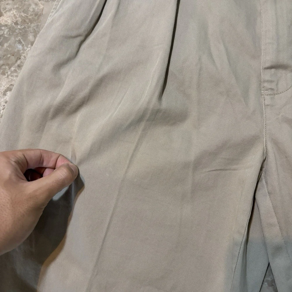 Polo Ralph Pants Mens 38x32 Khaki Tan Andrew Pant Double Pleat Vintage NEW
